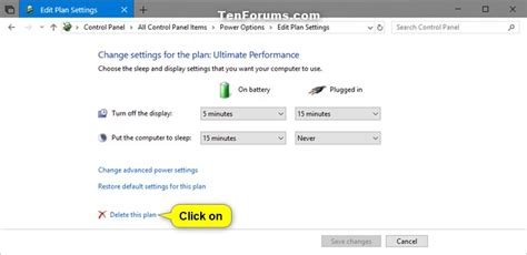 add or remove ultimate performance power plan in windows 10 tutorials