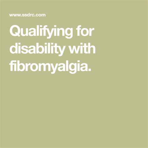 qualifying  disability  fibromyalgia fibromyalgia social