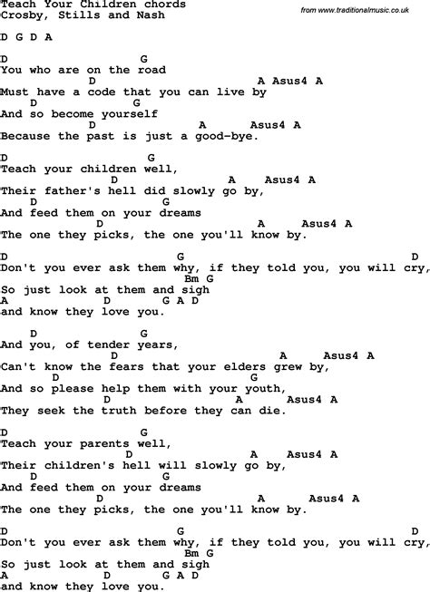 song lyrics  guitar chords  teach  children