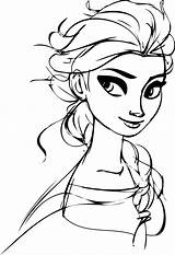 Elsa Coloring Frozen Pages Printable Print Color Getcolorings sketch template