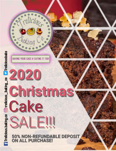christmas cake sale template postermywall