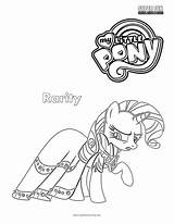 Coloring Pony Little Rarity Fun sketch template