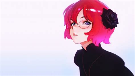 Anime Girl Red Hair Glasses 4k 4 2482 Wallpaper