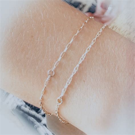 eterna bracelet  permanent bracelet gemstone charms sterling silver chains silver chain