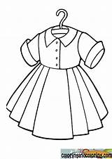 Dress Coloring Pages Drawing Simple Dresses Wedding Clipartmag Barbie sketch template