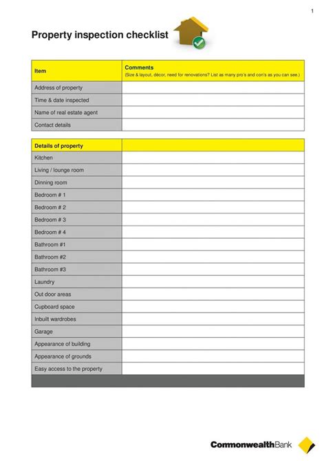home buyer checklist template inspection checklist