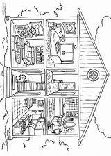 Coloring House Interior Edupics Pages sketch template