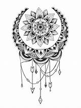 Mandala Sun Moon Choose Board Tattoo sketch template