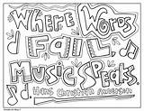 Music Coloring Quote sketch template
