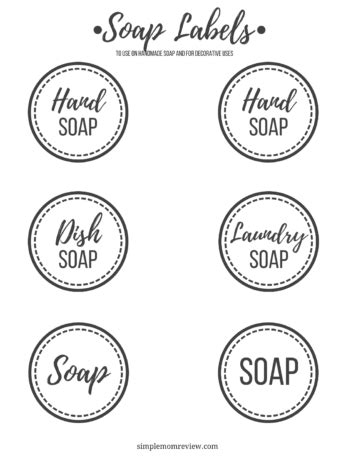 soap tags  printable  simple mom review
