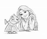 Pascal Coloring Pages Getcolorings Rapunzel Happy sketch template