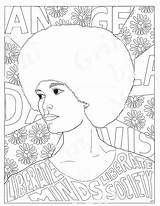 Coloring Pages Women Angela Davis Kids Famous Printable History Month Sheets Fabulous Girl Colouring National Color Feminist Womens Sotomayor Sonia sketch template