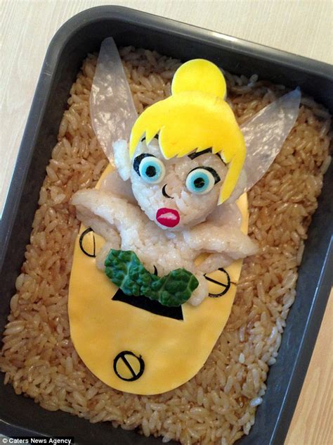 artist creates edible disney characters to make healthy lunches more