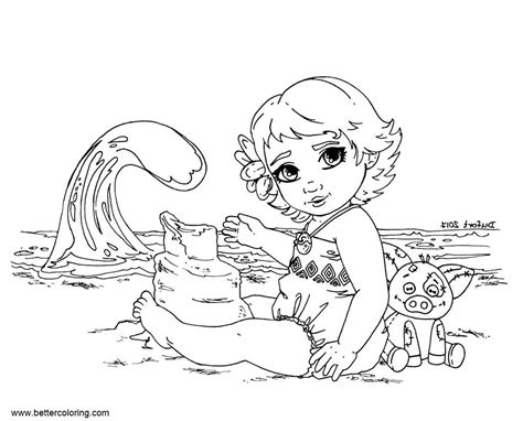 moana coloring pages lineart  jadedragonne  printable coloring