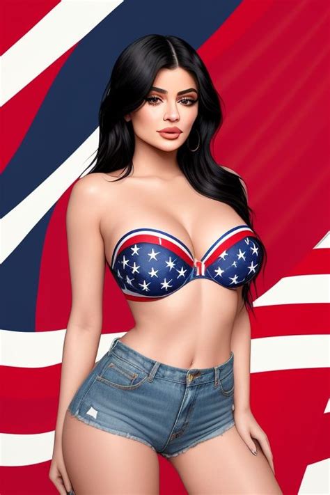 Rule 34 4th Of July Ai Generated American Flag Celebrity Kylie Jenner