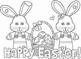 Easter Coloring Pages Happy Bunny Printable Colouring Color Kids Egg Templates Printables Worksheets Cute Print Colorare Religious Da Sheets Book sketch template