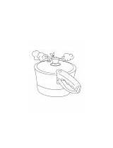 Coloring Cooker Pressure Stove sketch template