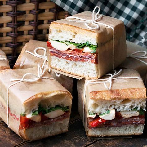 pressed italian picnic sandwiches seasons  suppers