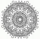 Intricate Mandala sketch template