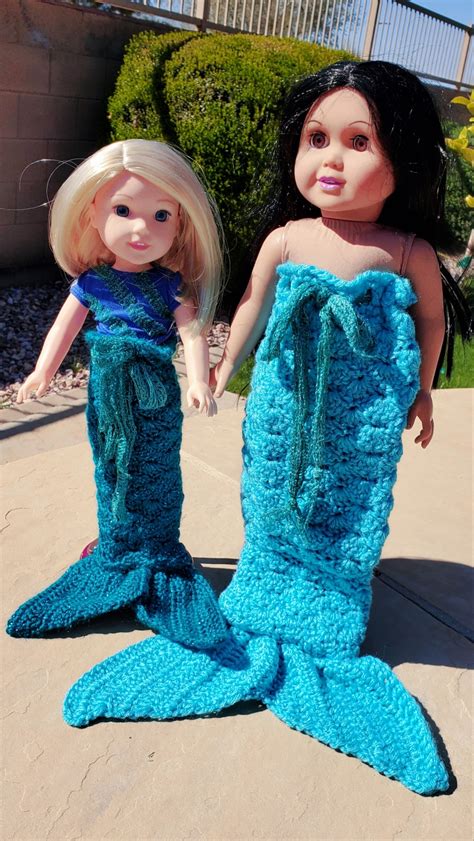 mermaid tail     doll grannys crochet shoppe