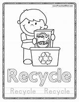Recycling Recycle sketch template