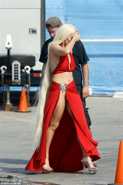Lady Gaga Shows Off Nude Underwear On Set Of Ahs