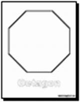 Octagon Shapes Coloring Pages Printable Square Rectangle Oval Heart Circle Pentagon Star sketch template