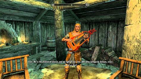 skyrim sven the bard sings age of aggression youtube