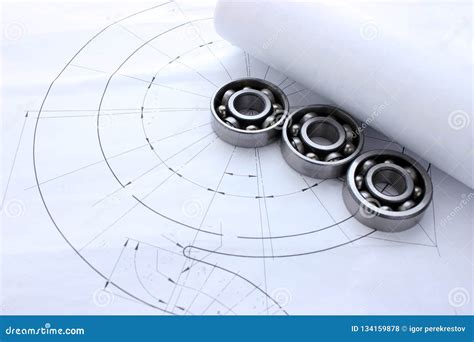 mechanical circuit bearings working environment  engineer place  text stock photo image