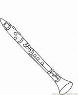 Coloring Clarinet Pages Instruments Juliayunwonder Color Library Clipart Printable sketch template