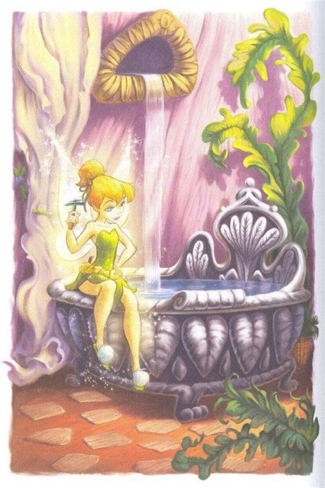 tinker bell was sitting on queen s clarion bath with special carves for