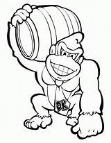 Coloring Kong Donkey King Pages Clipart Library Clip sketch template