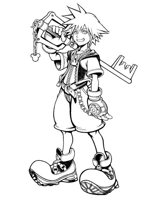 kingdom hearts coloring pages  getcoloringscom  printable