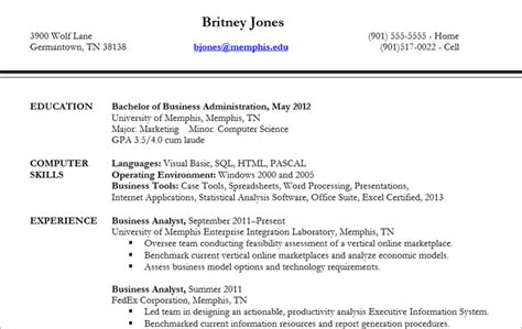 resume header options professional development center