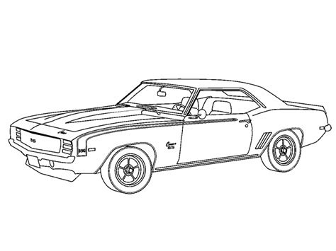 chevy camaro  coloring page coloring pages