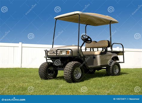golf cart stock image image  transportation grass