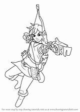 Zelda Breath Wild Link Legend Drawing Draw Step Drawings Learn Paintingvalley sketch template