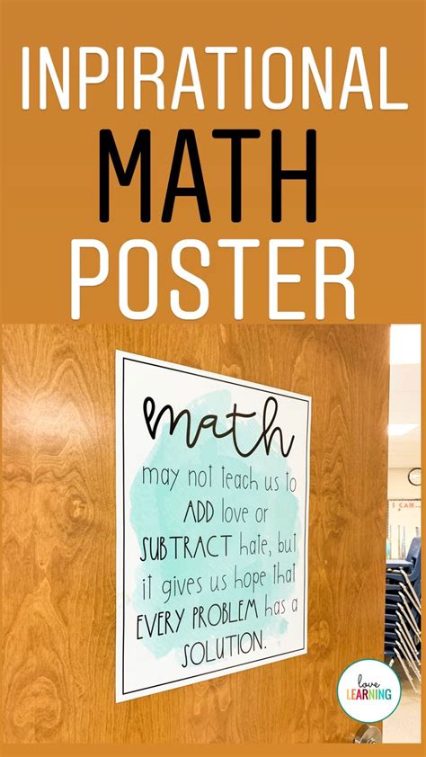 printable math posters   classroom