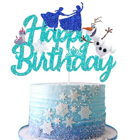 buy qutana frozen happy birthday cake topper elsa princess baby shower