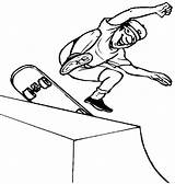 Coloring Skateboarding Skateboard Pages Halfpipe Skateboards Skateboarder Boy Print Tricks sketch template