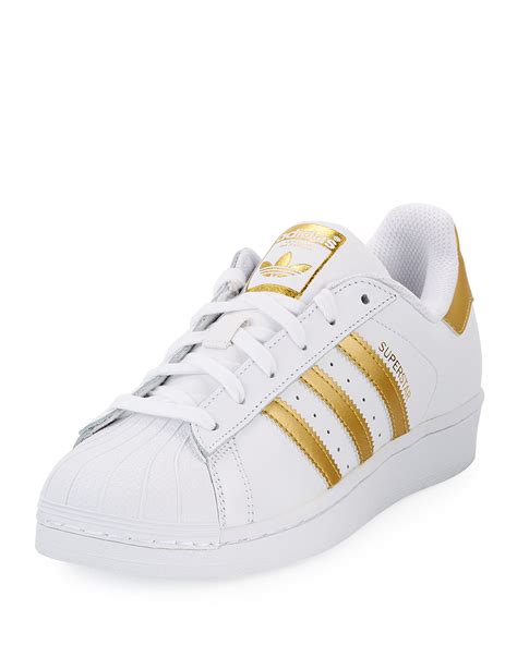 adidas superstar original fashion sneaker whitegold neiman marcus