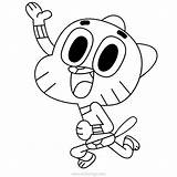 Gumball Waving Xcolorings 900px 63k sketch template