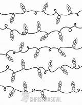 Lights Christmas Coloring Pages String Drawing Printable Colouring Sheets Print Kids Paintingvalley Choose Board sketch template