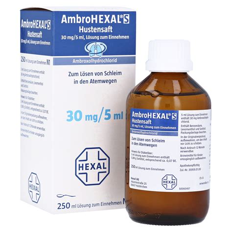 ambrohexal  hustensaft mgml  milliliter   bestellen
