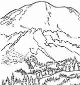 Coloring Mountain Mount Rainier Pages Everest Mountains Rocky Mt Glacier Print Template Printable Color Park National Getcolorings Designlooter Drawings Top sketch template