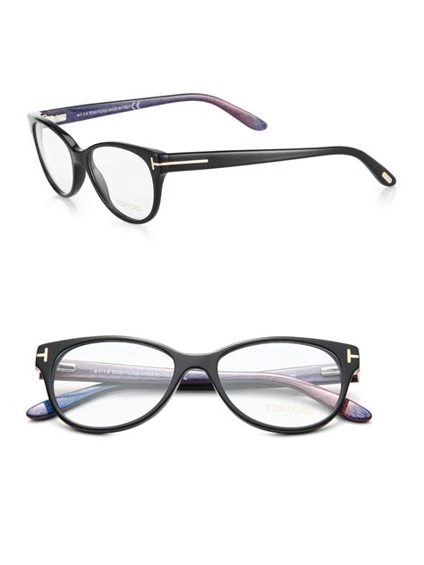 tom ford cat s eye optical glasses in black for men lyst