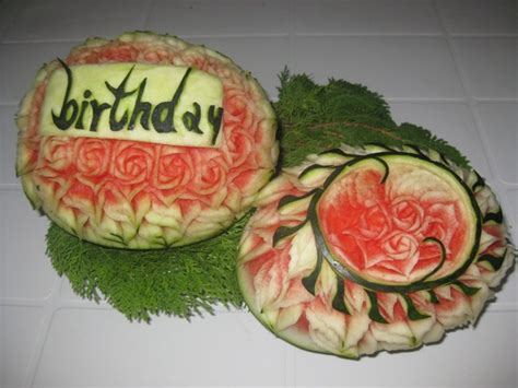 Birthday Watermelon Carving Thai Creations