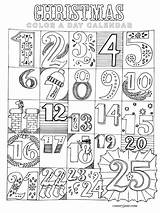 Calendars Canaryjane Numbers sketch template