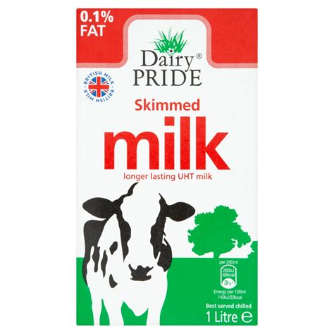 dairy pride skimmed milk  litre crediton dairy