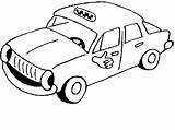 Coloring Taxi Cab Getcolorings Kids sketch template